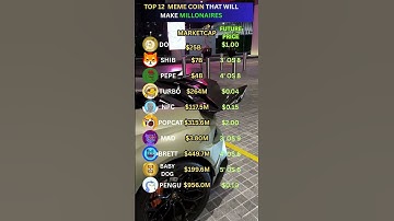 TOP 10 MEME COIN THAT WILL MAKE MILLONAIRES