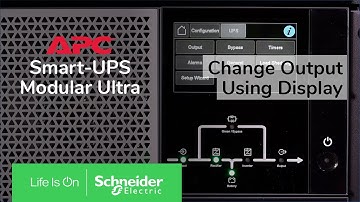 APC Smart-UPS Modular Ultra 5-20kW - How to change UPS output voltage using display
