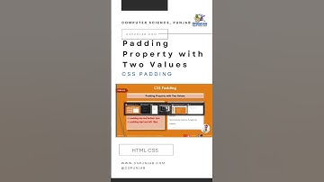 Padding Property with Two Values | CSS Padding | HTML CSS |  CSPunjab.Com #short #html #37