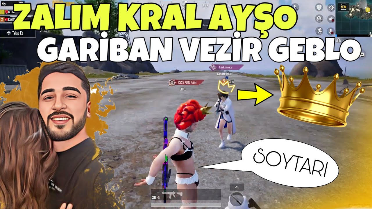 ZALIM KRAL AYŞO, GARİBAN VEZİR GEBLO! BİKİNİ GİYİP LOBİLERE GİTTİM! -PUBG MOBİLE