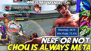 NERF OR NOT CHOU IS ALWAYS IN THE META! | MOBILE LEGENDS