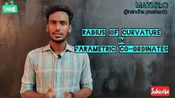 Radius of curvature in Parametric co-ordinates(தமிழ்)1 Engg Math,BscMath&AlliedMath Students|Math2.O