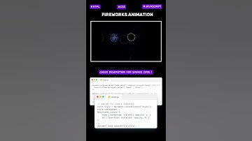 FIREWORKS ANIMATION using html css Javascript #coding #programming