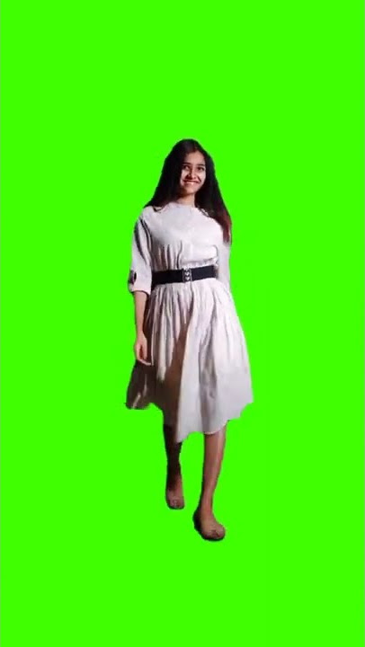 Hot Girl Green Screen Slow Motion Walking #short
