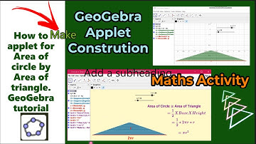 Animation by GeoGebra - Maths activity for Area of circle by area of triangle || GeoGebra Tutorial