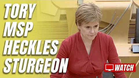 Tory MSP Tess White Heckles Nicola Sturgeon During...