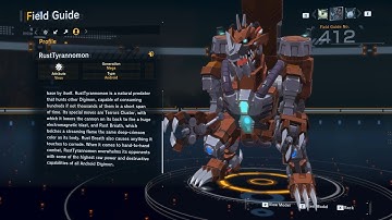 rusttyrannomon all digivolution/de-digivolution/profile Digimon Story Time Stranger