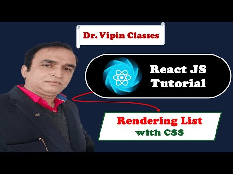 React Tutorial #6 React List Rendering with Inline CSS | Dr Vipin Classes