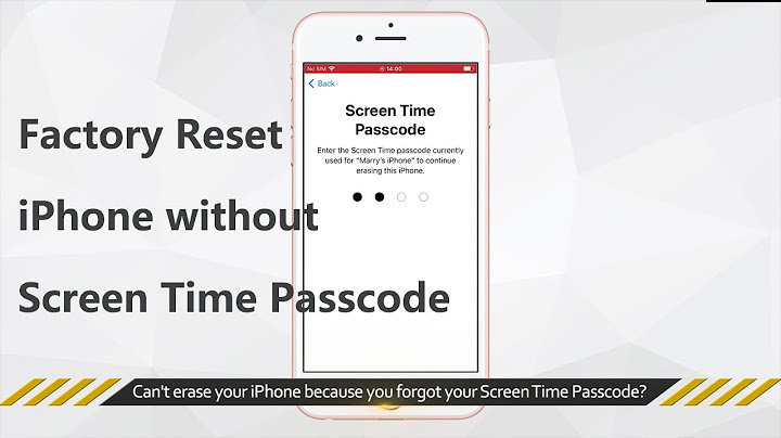 How to factory reset iphone without screen time password