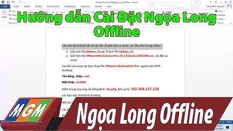 Hướng dẫn cài đặt Ngọa long Offline(Ngọa Long Offline)