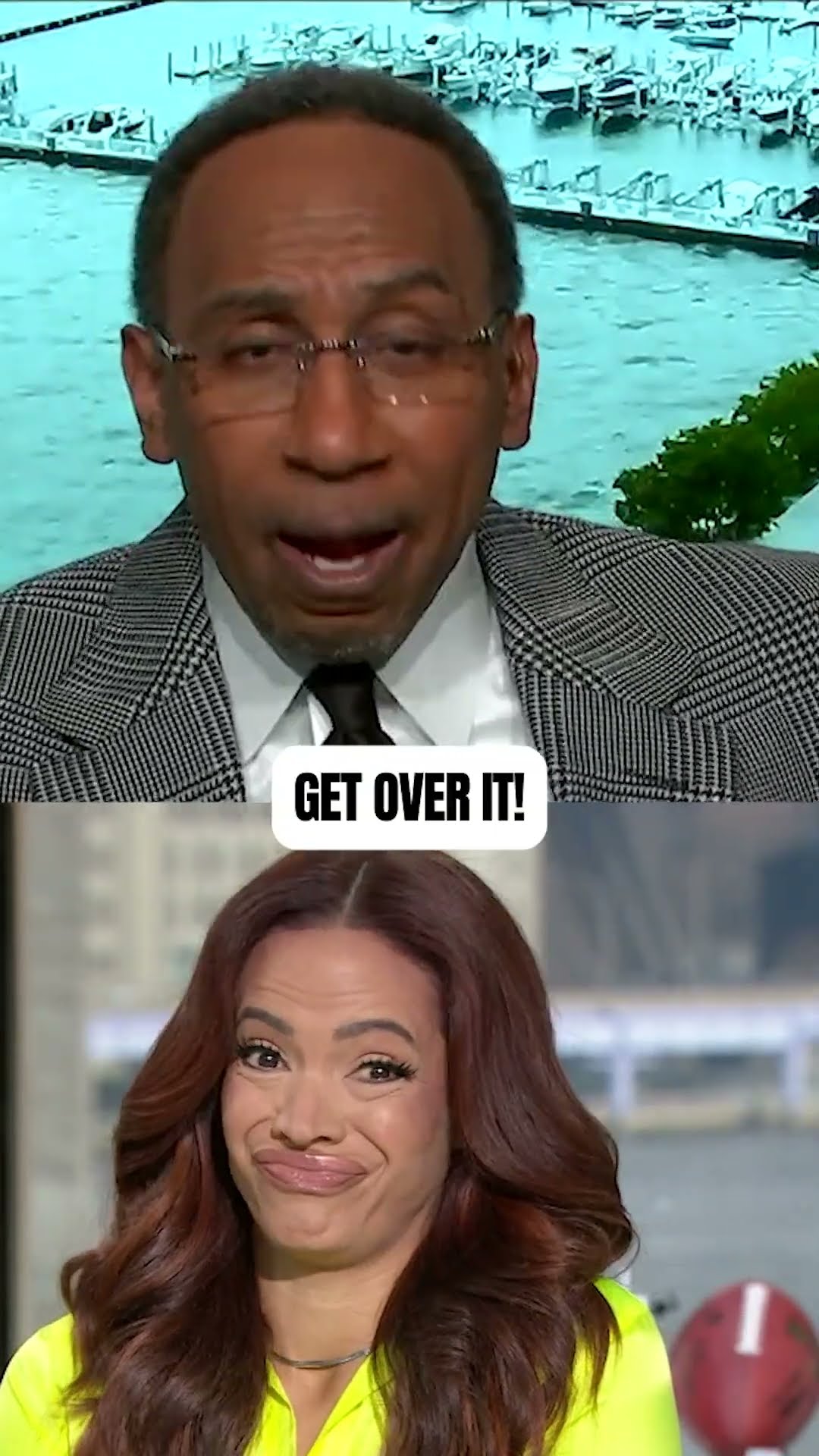 Stephen A. reacts to KAT wearing an Eagles jersey at Knicks vs. 76ers ?