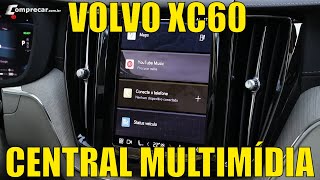 Volvo XC60 2024 - Detalhes da central multimídia com Android nativo