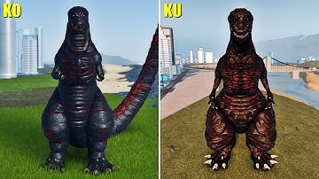 Kaiju Universe vs Kaiju Online Shin Godzilla Comparison