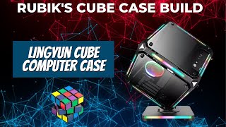 LIVE  The Lingyun RUBIKS CUBE PC Computer case RGB Gaming Build featuring lingyun MATX / MiniITX