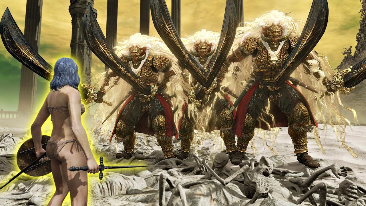 Завоюйте все кольца Элдена, при этом все враги должны быть увеличены в размерах втрое.