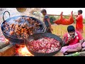 Primitive Technology: Very Brilliant Fun Hunting in Village Land Pig Cooking Eating Delicious