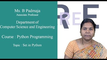 Accessing Set Elements, Set Operations, Set Functions by Ms.B Padmaja