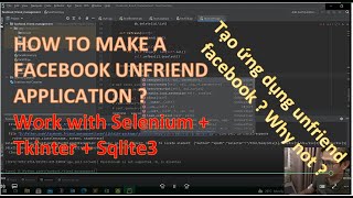 Python | Make a simple Facebook Unfriend Application | Selenium + Tkinter + Sqlite screenshot 5