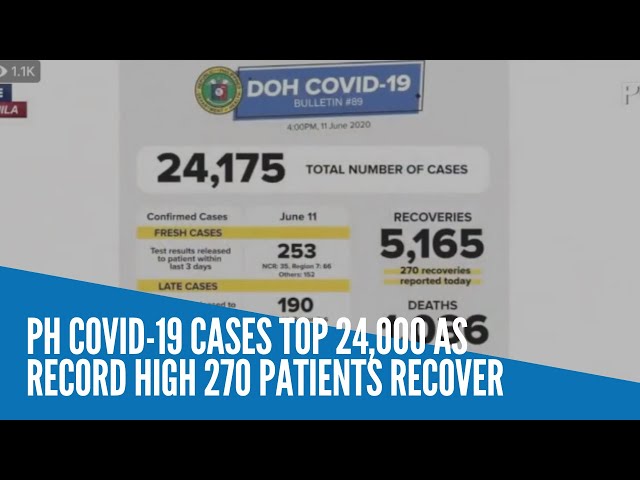 PH COVID 19 cases top 24,000 as record high 270 patients recover class=