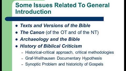 Introduction to Old Testament Criticism   13 min