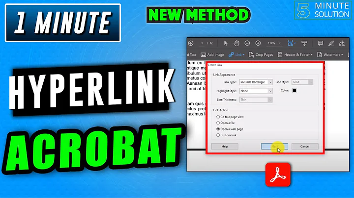 How to add hyperlink in adobe acrobat 2025 | Create Hyperlink on PDF