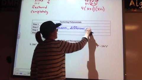 McCrory Algebra 7-6 Choosing a Factoring Method part 1