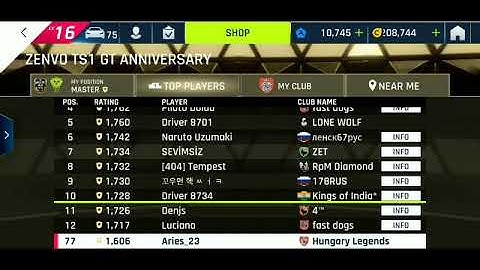 Asphalt 9 - Multiplayer Rewards #1 Zenvo (JAN 2020)- top77 - legit 33th? 47 Cheaters in top100?