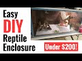 Easy DIY Lizard Enclosure - Large 4'x2'x2' Tank For Under $200!