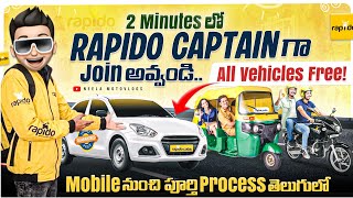 Rapido Rider Join Process Telugu 2026 | rapido joining all vehicles registration screenshot 4