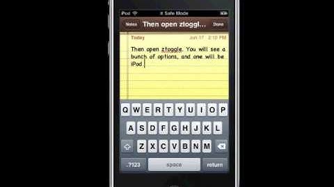 How to put a background on a iPod Touch 2g