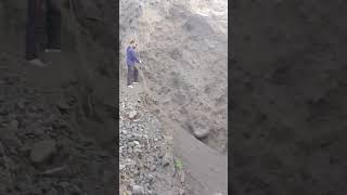 seconds before the cliff collapses