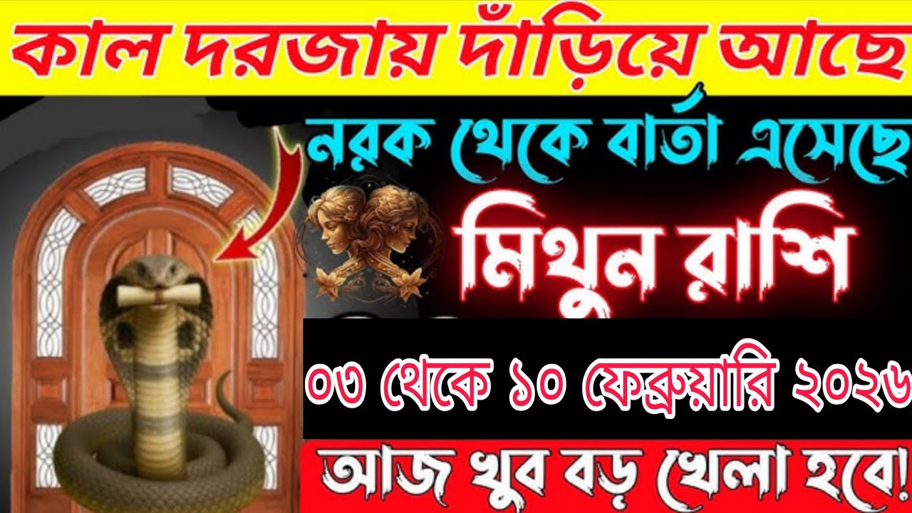 মিথুন রাশি ০৩ থেকে ১০ ফেব্রুয়ারি ২০২৬ | কাল দরজায় দাঁড়িয়ে আছে বড় সুখবর!