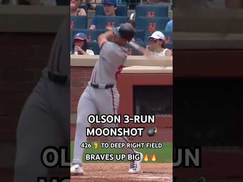 Matt Olson leans into one and crushes it #mlbb #mlb #baseball #highlights #shorts #sports #braves
