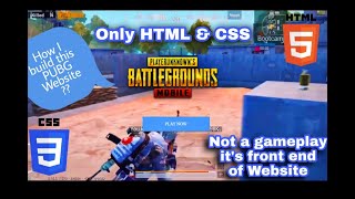 Full Screen Video Background Using Only HTML & CSS.Website for pubg players