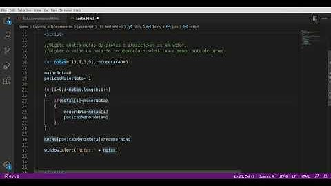 Busca de menor valor em um vetor - Javascript