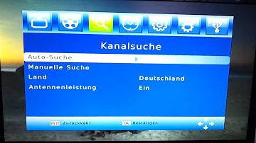 Wie stelle ich den Fernseher auf Satellit um?