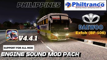PHILIPPINES PHILTRANCO1717 Daewoo Exfoh BF106 ENGINE SOUND MOD PACK SUPPORT FOR ALL MOD BUSSIDV4.4.1