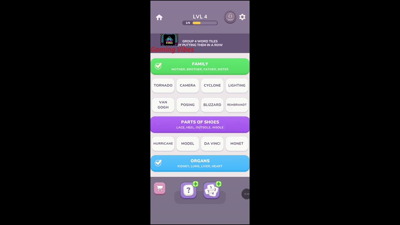 Word Jam Level 4 Walkthrough Solution