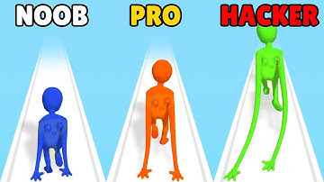NOOB vs PRO vs HACKER - Rubber Man 3D Gameplay All Levels (Android & iOS)
