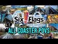 Six Flags Magic Mountain All Major Coaster POV Compilation In 4K