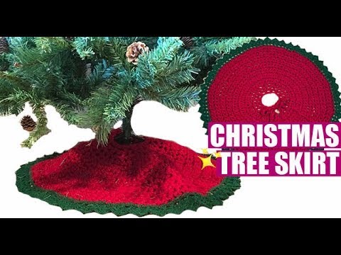 crochet christmas tree skirt youtube