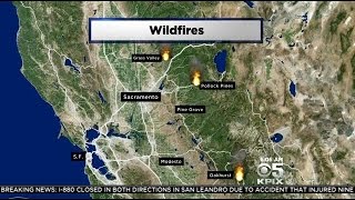 Hundreds flee wildfires in northern california near sierra nevada
foothills