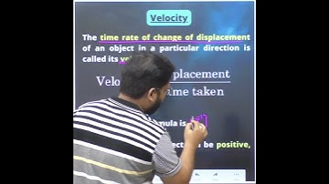 WHAT IS VELOCITY ? UNDERSTAND CONCEPT OF VELOCITY 🔥🔥 #velocity #motioninstraightline