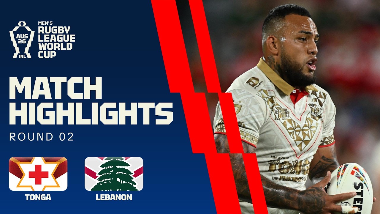 RLWC 2026 | Tonga v Lebanon | Match Highlights | Round 2