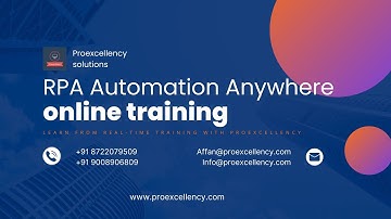 RPA Automation Anywhere Online training with Comprehensive guideline | Proexcellency
