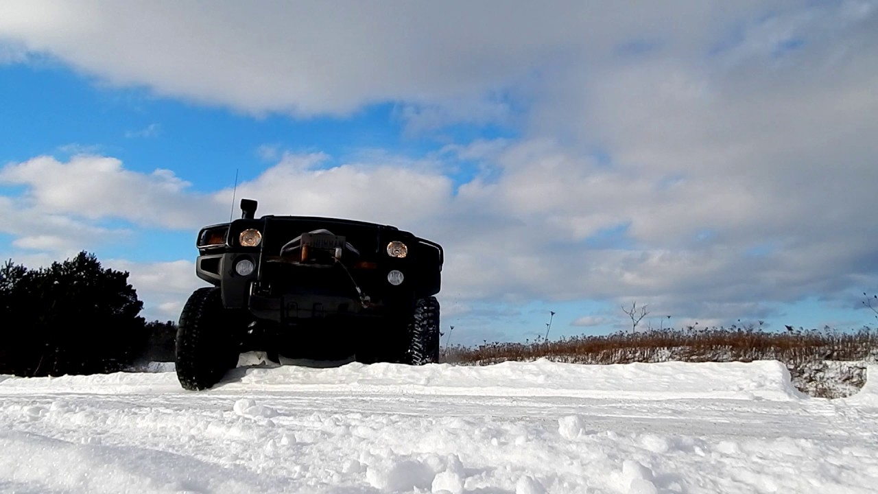 Testing Goodyear Wrangler MT/R with KEVLAR in Snow on my Hummer H3 - YouTube