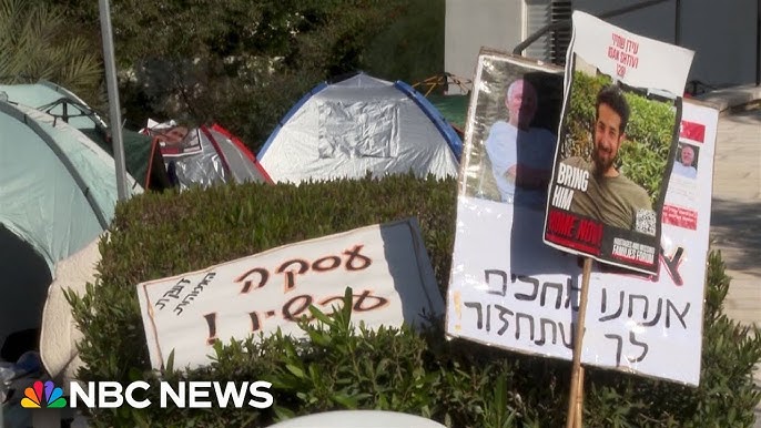 Gaza Hostage Families Camp Outside Israeli Prime Minister S House To Demand Action
