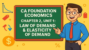 Chapter 2 Unit 1: Law of Demand and Elasticity of Demand | CA Foundation | Economics | Story