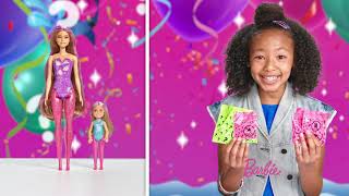 Boneka Mattel Barbie Pink 7 Surprise Color Reveal Party Series Doll