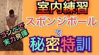 室内練習！スポンジボール練習でコンペ実力発揮！秘密特訓をしましょう！